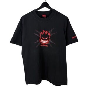 Vintage 2000s Spitfire Wheels Skateboard Logo Graphic Promo Shirt Size L